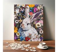 Puzzle Adulte 700 Pièces Fleur Lapin Animal 52 x 38 cm Puzzles pour Adultes Jeu éducatif Puzzle Impossible Puzzles 700 Pièces Adultes