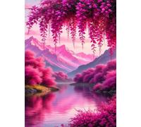 Puzzle Adulte 700 pièces Fleurs Roses des Montagnes 52x38 cm Puzzles pour Adultes Jeu éducatif Défi Jouets 700 Pièces Puzzles pour Décoration de la Maison