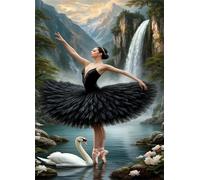 Puzzle Adulte 700 pièces Paysage Cygne Danse Fille 52x38 cm Puzzles pour Adultes Jeu éducatif Défi Jouets 700 Pièces Puzzles pour Décoration de la Maison