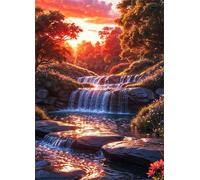 Puzzle Adulte 700 Pièces,Rivières des Bois du Couchant 52x38 cm Puzzles pour Adultes Jeu éducatif Défi Jouets Puzzles pour Décoration de la Maison