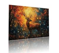 Puzzle Adulte 80 pièces Cerf Abstrait Puzzles Classiques pour Adultes et Enfants à Partir de 6 Ans éducatif Jouets, Qualité Supérieure Mystery Jeu Éducatif Challenge Toy, pour Cadeaux 15x20cm t-468