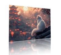Puzzle Adulte 80 pièces Chat Lune Puzzles Classiques pour Adultes et Enfants à Partir de 6 Ans éducatif Jouets, Qualité Supérieure Mystery Jeu Éducatif Challenge Toy, pour la Décoration 15x20cm t-706