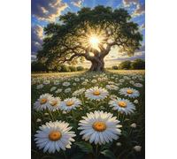 Puzzle Adulte 90 Pièces 25x20 cm Puzzles pour Adultes Jeu éducatif Défi Jouets 90 pièces Puzzles pour Adulte Familial Parfait - Marguerites Sunshine Tree