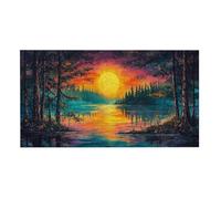 Puzzle Adulte 900 Pièces Le Lac du Soleil couchant 87x34cm Impossible Difficile Défiant, Puzzles pour Adultes Jeu éducatif Défi Jouets 900 Pièces Puzzles pour Adultes, Créatif Cadeau z-650