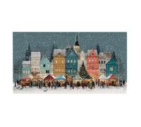 Puzzle Adulte 900 Pièces Scène de Rue de Noël 87x34cm Impossible Difficile Défiant, Puzzles pour Adultes Jeu éducatif Défi Jouets 900 Pièces Puzzles pour Adultes, Divertissement Créatif Cadeau z-854