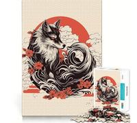 Puzzle Adulte Amaterasu Loup 1000 pièces Jeu de mémoire Amusant Assemblage Stable,pièces Qui ne bougent Pas Format Compact Idéal pour des Moments de Jeu en Famille (38x26cm)