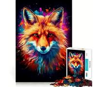 Puzzle Adulte Amazing Fox Art 1000 pièces Jeu de mémoire et de découpage de Haute précision Activité Manuelle Calme et stimulante pour l'esprit à Faire à la Maison (50x75cm)