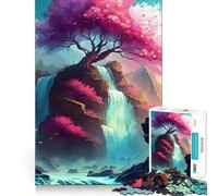 Puzzle Adulte Amazing Tree Waterfalls 1000 pièces,Jeu cognitif,Assemblage précis sans espaces,activité apaisante pour la détente mentale (50x75cm)