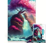 Puzzle Adulte Amazing Tree Waterfalls 1000 pièces Jeu de mémoire Amusant Assemblage Stable,pièces Qui ne bougent Pas Format Compact Idéal pour des Moments de Jeu en Famille (38x26cm)