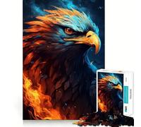 Puzzle Adulte American Eagle Pride Fire 1000 pièces,Jeu cognitif d'entraînement,emboîtement précis sans espaces,activité de Pause mentale apaisante (50x75cm)