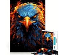 Puzzle Adulte American Eagle Pride Fire de 1000 pièces Jeu de Concentration mentale Activité de découpage de Haute précision Moment de Partage en Famille (50x75cm)