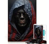 Puzzle Adulte American Ghoul 1000 pièces,Jeu de Stimulation Cognitive,Assemblage précis sans espaces,activité apaisante pour Une Pause mentale (38x26cm)