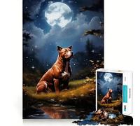 Puzzle Adulte American Pit Bull Terrier 1000 pièces Jeu de mémoire Amusant Assemblage Stable,pièces Qui ne bougent Pas Format Compact Idéal pour des Moments de Jeu en Famille (38x52cm)