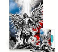 Puzzle Adulte Angel Warrior 1000 pièces,Jeu de Stimulation mentale,découpe Laser de qualité supérieure,activité relaxante en Groupe à l'intérieur (50x75cm)