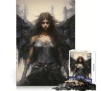 Puzzle Adulte Anges et Femme Noire 1000 pièces Développe la mémoire Loisirs Silencieux Bords Nets Cadeau Unique (50x75cm)