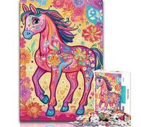 Puzzle Adulte Animaux Chevaux 1000 pièces pour Adolescents, Jouets éducatifs Anti-Stress, Cadeaux et Jouets exceptionnels 75x50cm