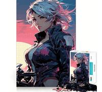 Puzzle Adulte Anime Biker Girl 1000 pièces Jeu de réflexion Cadeau Découpe de Haute précision Activité relaxante à Faire en Groupe à l'intérieur (50x75cm)
