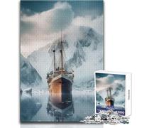 Puzzle Adulte Antarctique et Glaces (1000 pièces) - Jeu de réflexion Stimulant et éducatif - Idée Cadeau Originale - Dimensions:38x26cm