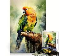 Puzzle Adulte Aquarelle Perroquet 1000 pièces, Jeu d'exercice Mental apaisant, Assemblage, Cadeau Exceptionnel (38x52cm)