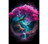 Puzzle Adulte Arbre Ancien Rose, DIY Jigsaw Puzzle 700 pièces Adultes 52x38cm, Divertissement Créatif, Détente & Relaxation Puzzles de Qualité Supérieure Cadeau