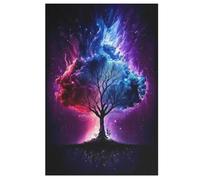 Puzzle Adulte Arbre de Vie Cosmique Puzzle 1000 Pièces pour Adultes Et Enfants À Partir De 12 Ans Puzzles en Bois Casse-tête （78×53cm）