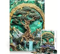 Puzzle Adulte Arbre du Monde Yggdrasil 1000 pièces Jeu de mémoire et de Relaxation Calme Bords Nets Cadeau Unique (38x52cm)