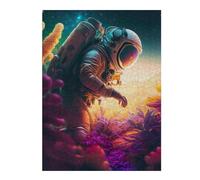 Puzzle Adulte Astronaut in Alien Landscape -9, 500 PCS