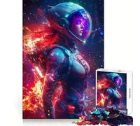 Puzzle Adulte Astronaute en Flammes 1000 pièces, Casse-tête, Passe-Temps à la Maison, Assemblage d'image, Cadeau mémorable 50x75cm