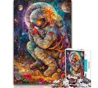 Puzzle Adulte Astronaute en prière 1000 pièces Difficile, Assemblage de Motifs, activités Amusantes à la Maison, Cadeau d'anniversaire, Cadeaux de Voyage 38x26cm