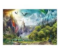 Puzzle adulte : au pays des dragons 3000 pieces - collection chateau montagne lac - animaux fantastique ravensburg G