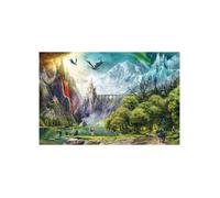 Puzzle Adulte : Au Pays Des Dragons 3000 Pieces - Collection Chateau Montagne Lac - Animaux Fantastique Ravensburg