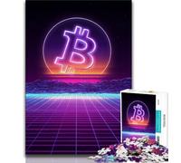 Puzzle Adulte avec Logo Bitcoin 1 000 pièces Design Unique et Dynamique pour Une expérience de Puzzle relaxante et stimulante (38x26cm)