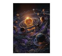 Puzzle Adulte avec Motif Exploring The Solar System A Visual Journey, 500 PCS