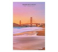 Puzzle Adulte avec Motif Golden Gate Bridge Sunset, 1000 PCS