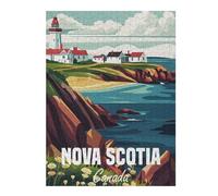 Puzzle Adulte avec Motif Nova Scotia Coastline, 500 PCS | Un loisir d'intérieur concentré - un passe-temps pratique en intérieur à son propre rythme.