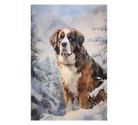 Puzzle Adulte avec Motif Saint Bernard Dog, 1000 PCS | Une activité puzzle flexible: une organisation simple du motif pendant le temps libre.