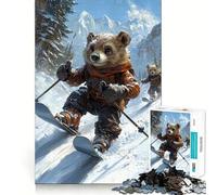 Puzzle Adulte Aventure Alpine 1000 pièces Jeu de Stimulation mentale Découpe Laser de qualité supérieure Activité relaxante en Groupe à l'intérieur (50x75cm)
