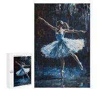 Puzzle Adulte Ballet Dancer in Blue Ballet Wall Art, 1000 PCS, Loisir Relaxant, pour Se Concentrer Tout en Partageant Un Moment Détendu, À La Maison