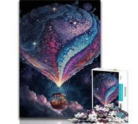 Puzzle Adulte Ballon dans l'espace 1000 pièces pour Adolescents Anti-Stress défi Difficile décoration d'intérieur Unique et Cadeaux (26x38cm)
