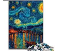 Puzzle Adulte Bateau au Ciel étoilé 1000 pièces, Jeu Difficile et Stimulant, idéal pour Un Anniversaire, Une fête ou Une décoration Murale (26x38cm)