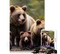 Puzzle Adulte Bébé Ours et Maman 1000 pièces Exercice Mental, détente et Confort Découpe précise Cadeau de Noël (50x75cm)