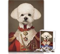 Puzzle Adulte Bichon Frisé (1000 pièces) - Jeu d'éveil Amusant et Original - 38x26cm - Cadeau Surprise Unique