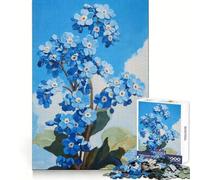 Puzzle Adulte Bloom in Forget-Me-My-Nots 1000 pièces Souvenirs, Pouvoir apaisant, Loisirs, Assemblage sans Couture, (50x75cm)