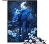 Puzzle Adulte Blue Elephant 1000 pièces, Staycation Kill Time, Chaque pièce est Unique - Jeu Familial Stimulant et Amusant (Taille 26x38cm)