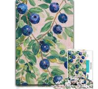 Puzzle Adulte Blueberries Botanical Fruit Painting, 300 PCS