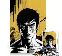 Puzzle Adulte Bruce Lee Portrait Art 1000 pièces Activité cérébrale Découpe précise Cadeau créatif Cadeau ludique et léger (38x52cm)