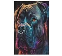 Puzzle Adulte Cane Corso coloré 1000 Pièces pour Enfants À Partir De 12 Ans Puzzles en Bois Casse-tête 78×53cm