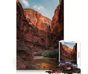 Puzzle Adulte Canyon avec rivière et Formations rocheuses 1000 pièces Stimule l'esprit, Calme et Distraction Bords Uniformes Idée Cadeau de Noël (50x75cm)