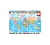 Puzzle Adulte : Carte Du Monde - 1500 Pieces - Educa Collection Pays - Mappemonde - Planisphere