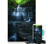 Puzzle Adulte Cascade en forêt 1000 pièces,Jeu de réflexion,Cadeau,découpe de Haute précision,activité relaxante à Faire en Groupe à l'intérieur (38x26cm)